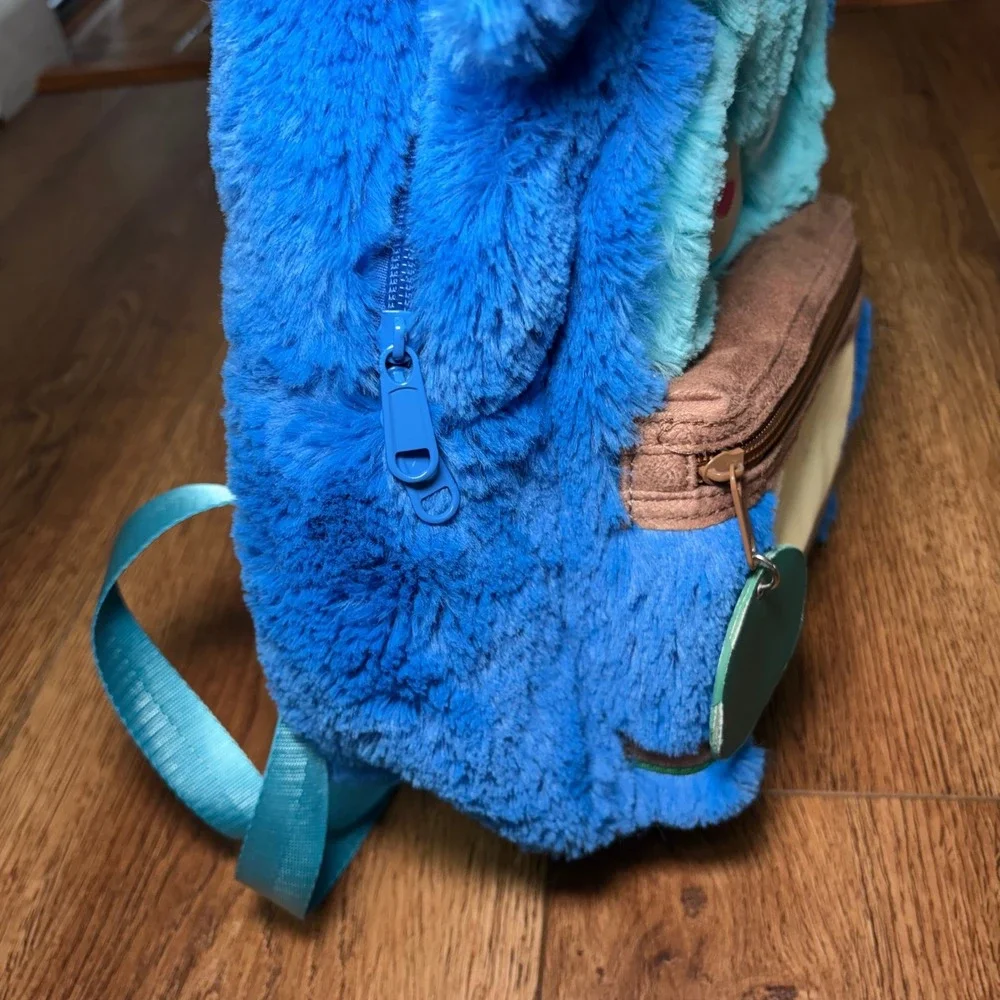 Disney Star Wars Young Jedi Adventures Nubs Plush Backpack Blue Fuzzy Bag
